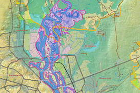 Карты зон возможного подтопления в Киеве
