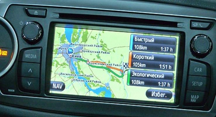 В автомобилях Toyota появится навигация с картами Украины