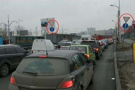 На столичных дорогах много пробок (05.10.2010)