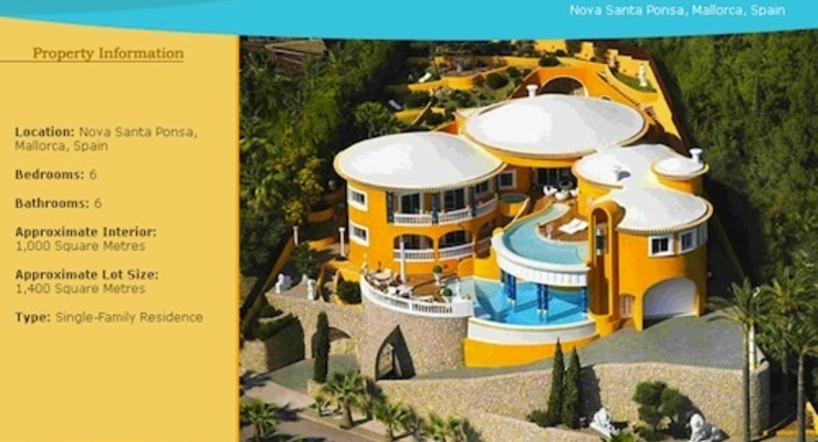 Особняк, украшенный камнями Swarovski, продадут с аукциона