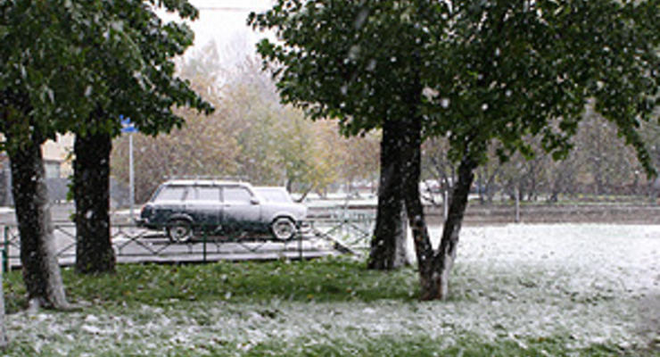 В России сегодня выпал снег