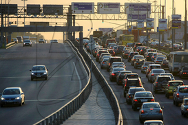 Движение в Киеве плотное