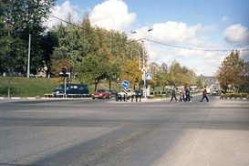 На дорогах Киева движение плотное