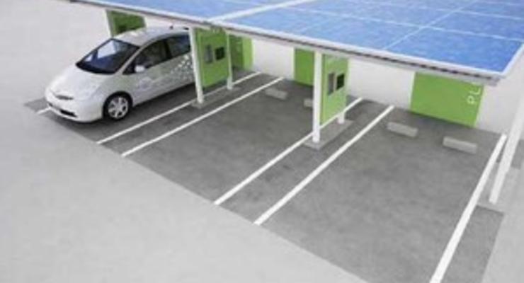Солнечные «электрозаправки» Toyota заработают в 2010 г. (ФОТО)