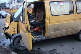 В Житомире столкнулись две маршрутки (фото)