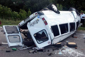 Под Киевом перевернулась маршрутка: один человек погиб