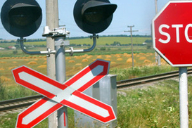 В Кременчуге поезд столкнулся с Mitsubishi Pajero