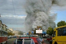 В Днепропетровске горел рынок (ФОТО)