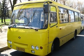 В Крыму перевернулся автобус «Богдан»