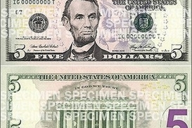 Сегодня в США вводятся новые 5-долларовые банкноты (фото)