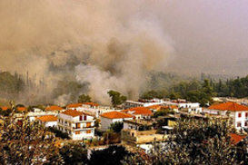 Пожары в Греции пошли на убыль