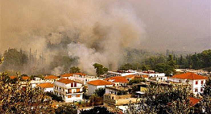 Пожары в Греции пошли на убыль