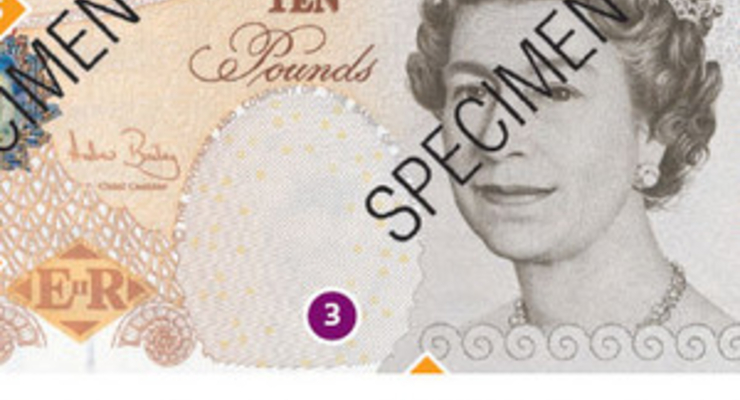 Признаки подлинности и платежности фунта стерлингов