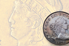 Серебряный доллар начала ХIX века может уйти с молотка за рекордную для монеты цену
