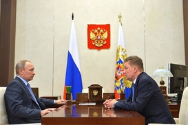 Глава Газпрома отчитался перед Путиным по Турецкому потоку