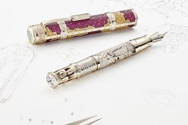 Немецкий бренд выпустил золотую  ручку с бриллиантами