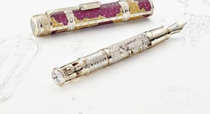 Немецкий бренд выпустил золотую  ручку с бриллиантами