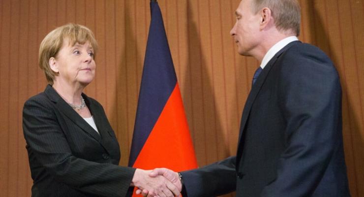 Путин пожаловался Меркель на Украину из-за газового вопроса