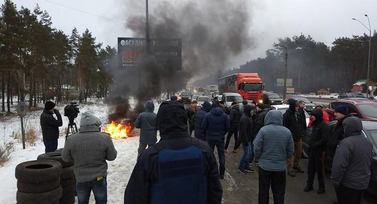 Как владельцы авто на иностранных номерах протестовали в Киеве