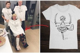 Порошенко подарил Гонтаревой футболку с "поломанной" балериной