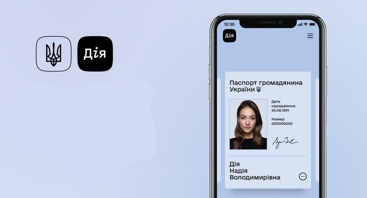 Электронный паспорт в приложении "Дія" / Сайт "Дія"
