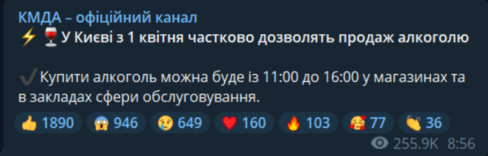 Публикация КГГА в Telegram