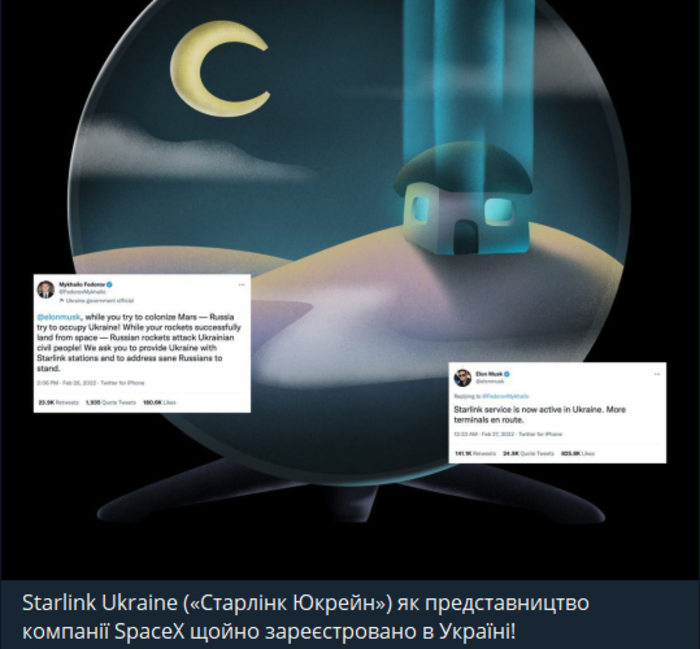 Публикация Михаила Федорова в Telegram