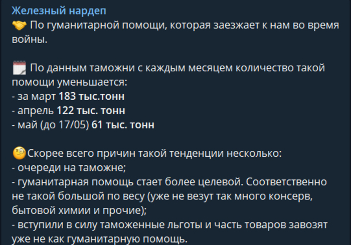 Публикация Ярослава Железняка в Telegram