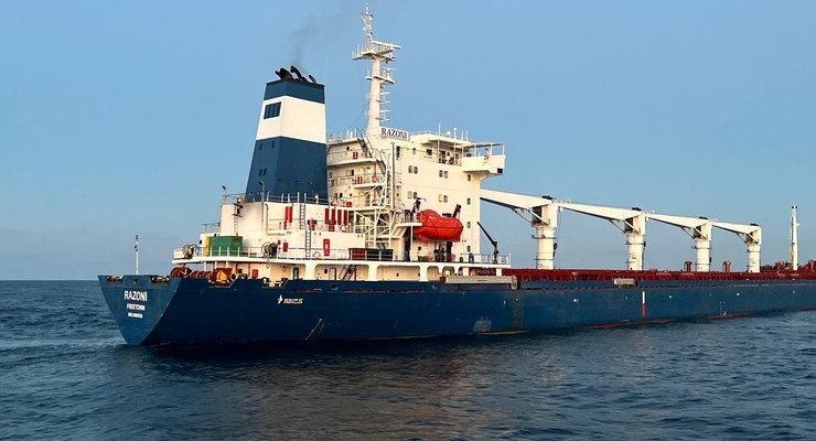 Судно RAZONI с украинской кукурузой / facebook.com/MinInfra.UA