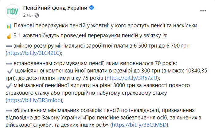 Публикация ПФУ в Facebook