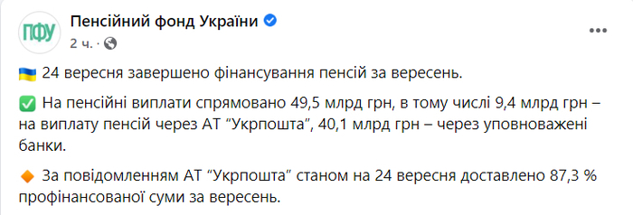 Публикация ПФУ в Facebook