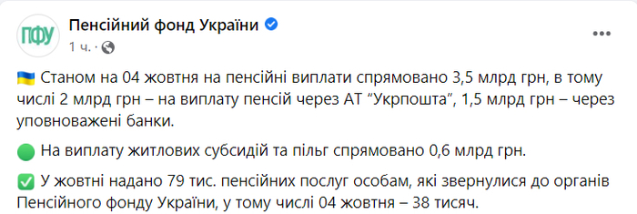 Публикация ПФУ в Facebook