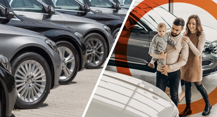 С начала 2024 года в Украине было зарегистрировано 64 тыс. новых легковых автомобилей / Коллаж: Dengi.ua