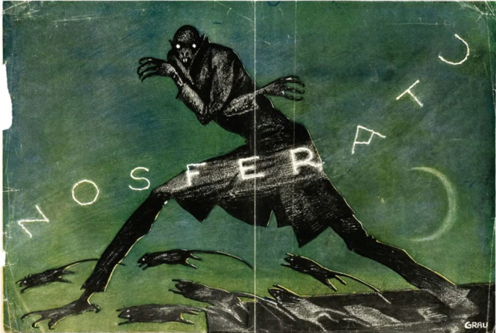 Дизайн плаката фильма от его продюсера Альбина Грау