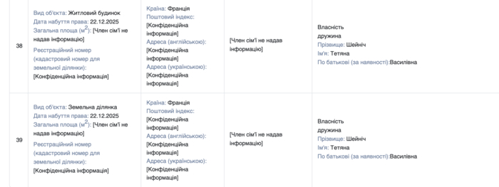 Скриншот декларации нардепа Константина Бондарева